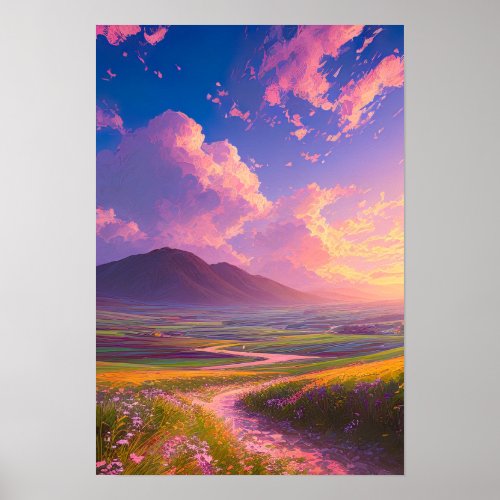 Natures Tapestry at Sunset Poster