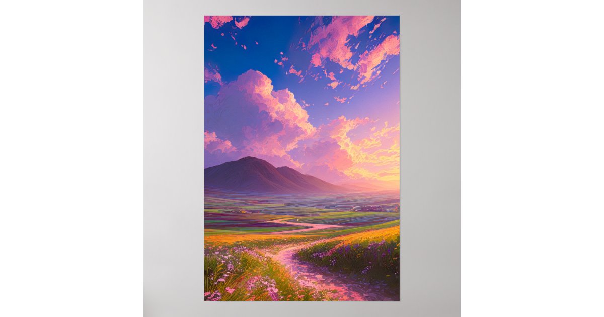 Nature's Tapestry At Sunset Poster 