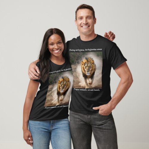 Natures Tapestry Woven Serenity Lion T_Shirt
