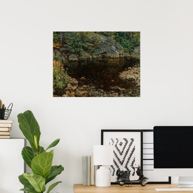 Nature's Therapy Enneking's Calming Trout Pond Poster (Home Office)