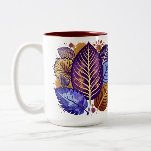 Natures Touch Leaf Imprint Coffee Mug