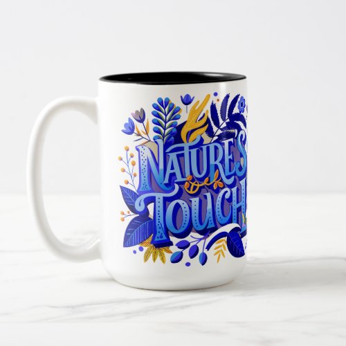 Natures Touch Leaf Pattern Coffee Mug