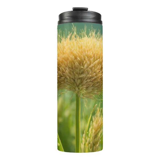 Nature's Tranquility: Green Meadow Thermal Tumbler (Front)