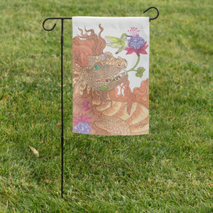Nature's Treasures Dragon Garden Flag