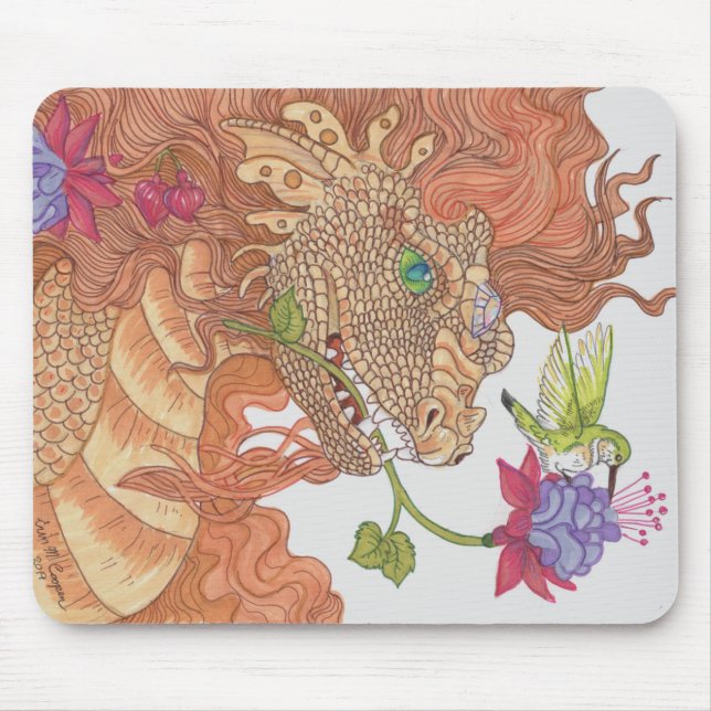 Nature's Treasures Dragon Mouse Pad (Front)