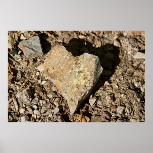 Natures Valentine Love Rocks Poster