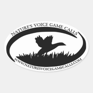 Natures Voice Game Calls Waterfowl Logo Oval Sticker