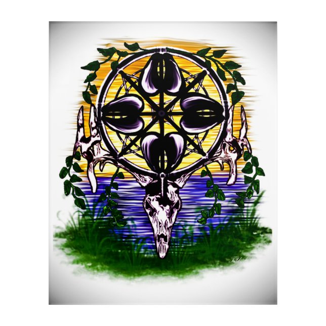 Natures Wheel of Echoes Acrylic Print (Front)
