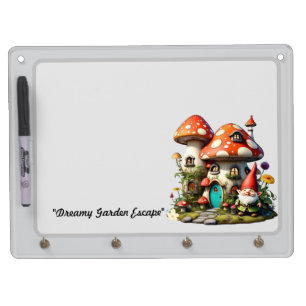 "Nature's Whimsy Charm" Dry Erase Board With Keychain Holder