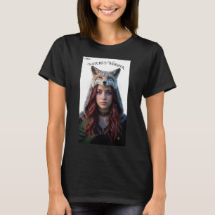 Nature's Whisper Fox Hood Woman Organic T-Shirt