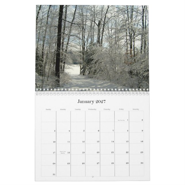 Natures Wonders-Calendar Calendar (Jan 2027)