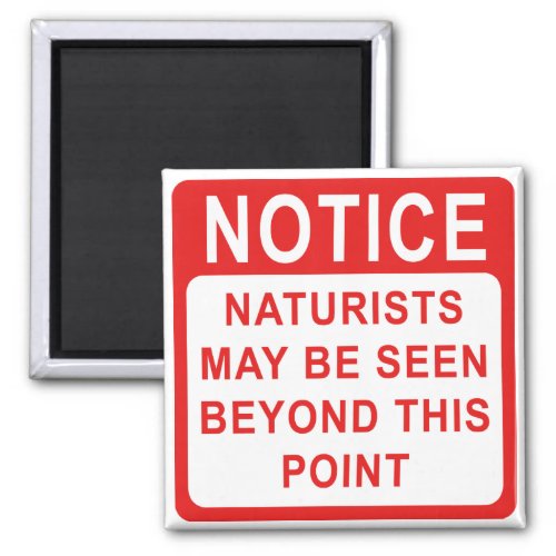 Naturist CampBeach Sign Magnet