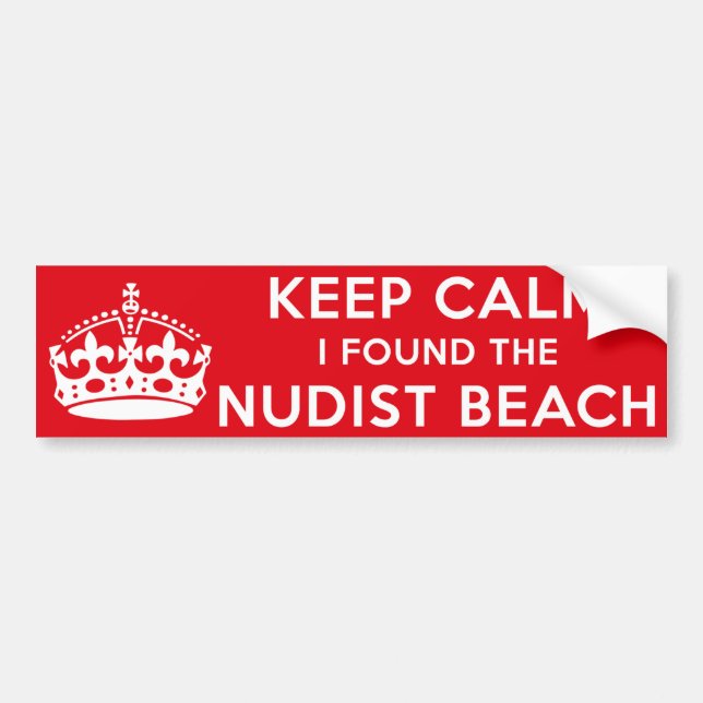 Naturist / Nudist Bumper Sticker (Front)