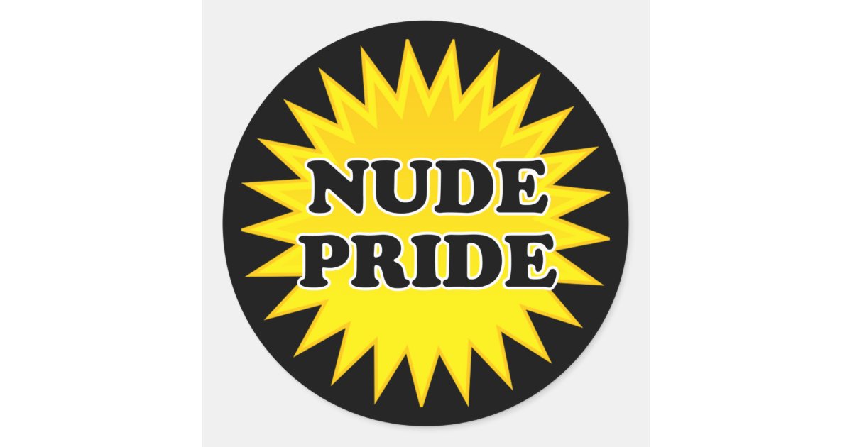 1200px x 630px - Naturist/Nudist Classic Round Sticker | Zazzle