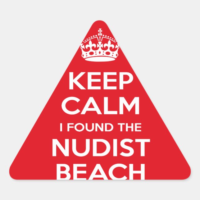 Naturist / Nudist Triangle Sticker (Front)