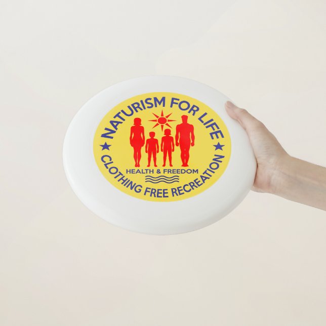 Naturist / Nudist Wham-O Frisbee (In Hand)