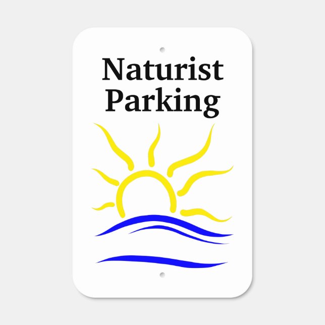 Naturist Symbol Parking Sign (Front)