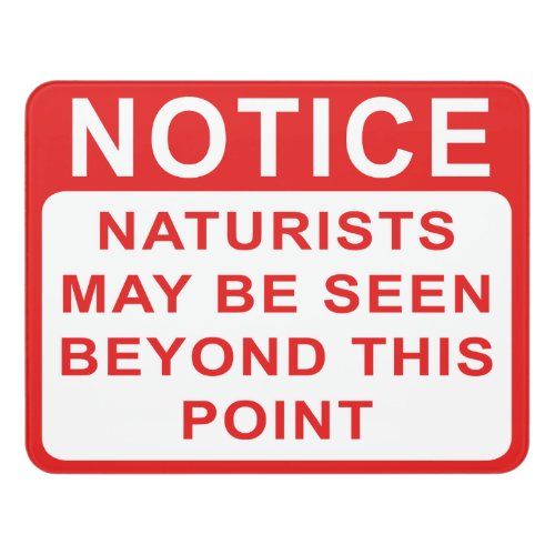 Naturist _ Warning Sign Notice