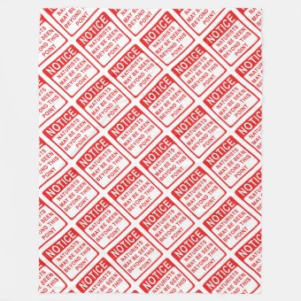 Naturists - Naturism, Nudist Sign Print Fleece Blanket | Zazzle