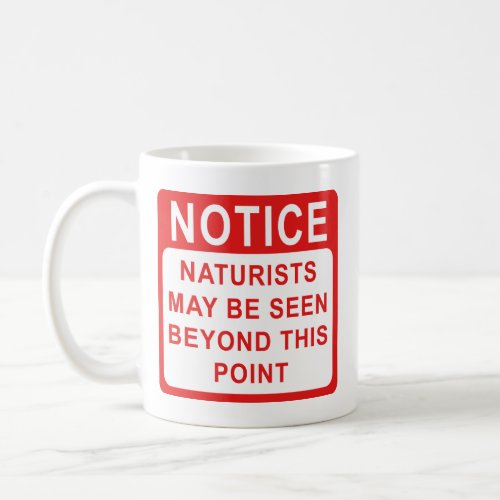 Naturists Naturist Beach Sign Mug