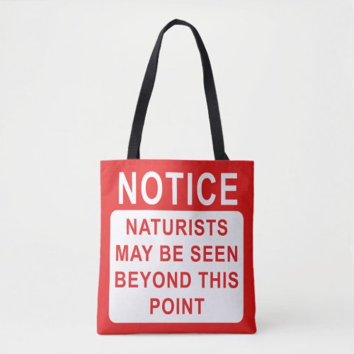 Naturists Naturist Sign Tote Bag