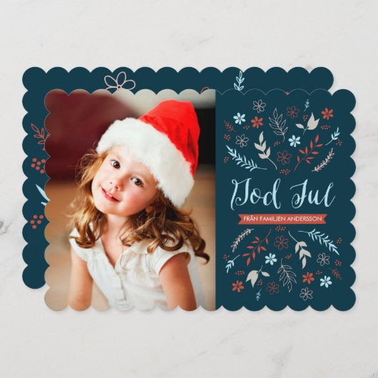 Naturlig jul hälsning (Front/Back)