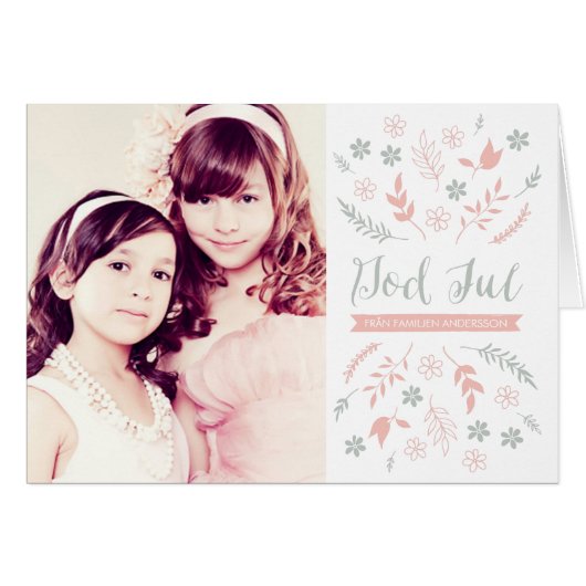 Naturlig jul hälsning cards (Front Horizontal)