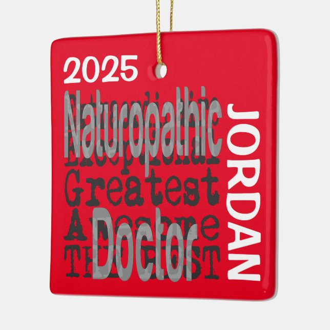 Naturopathic Doctor Extraordinaire CUSTOM Ceramic Ornament (Left)