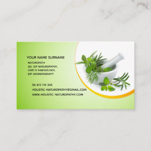 Naturopathy, Holistic Healing, Aroma therapy Appointment Card