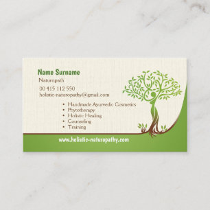 Naturopathy, Holistic Healing, Aroma therapy Appointment Card