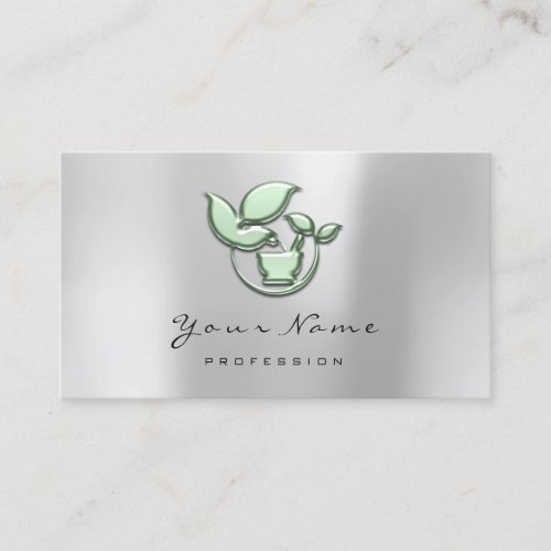 Naturotherapy Healthy Live Ayurveda Herbal Gray Appointment Card