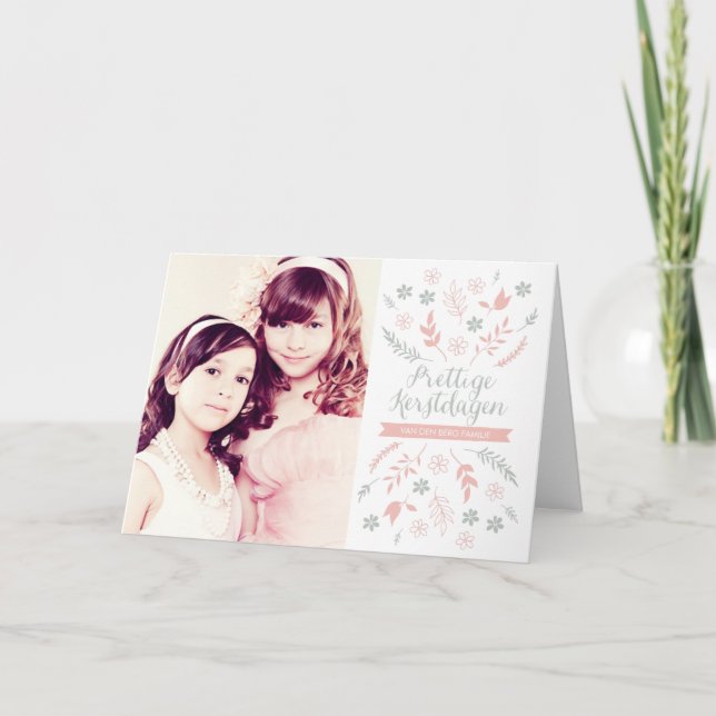 Natuur vakantiegroet van Kerstmis Holiday Card (Front)