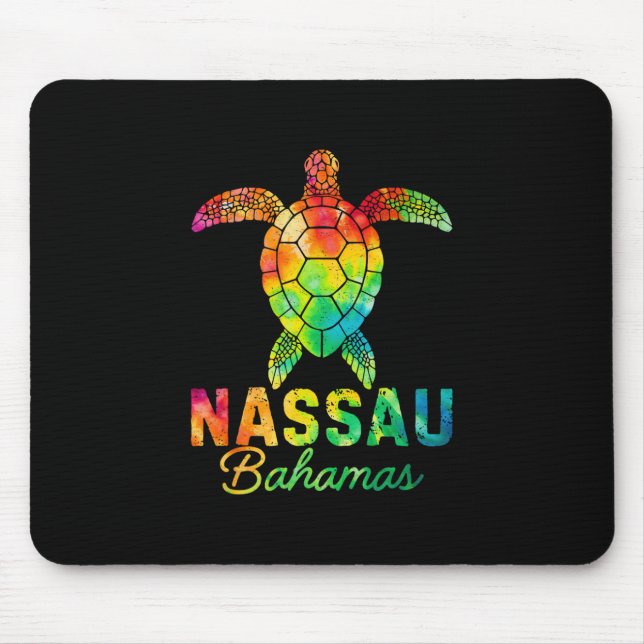 Nau Hamas Tie Dye Sea Turtle Hamas Beach Vacation  Mouse Pad (Front)