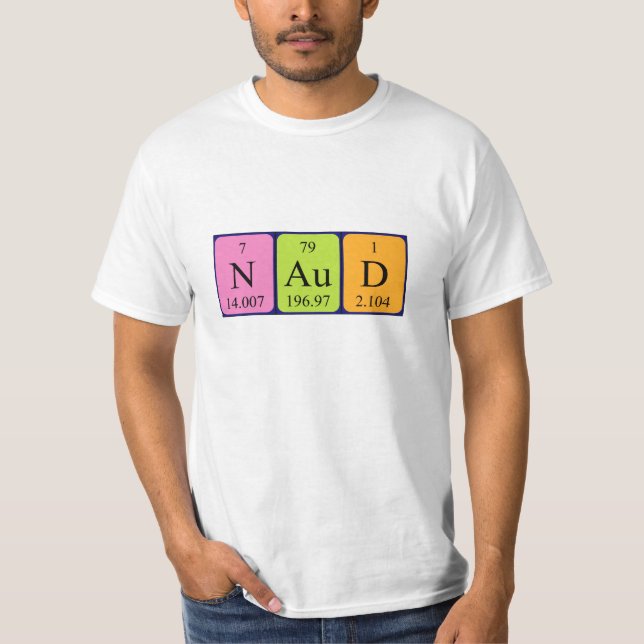 Naud periodic table name shirt (Front)