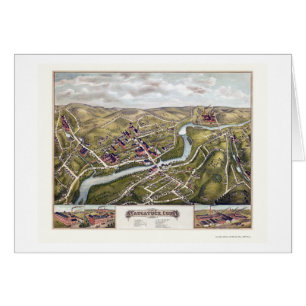 Naugatuck, CT Panoramic Map - 1877