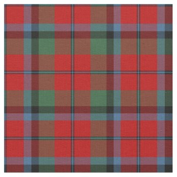Naughton - Macnaughton Tartan Pattern Red Plaid Fabric by plaidwerx at Zazzle