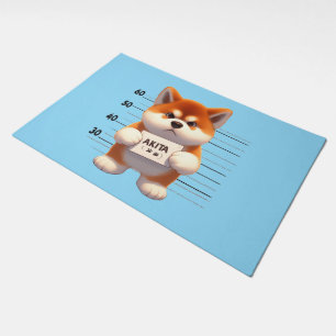 Naughty Akita Doormat