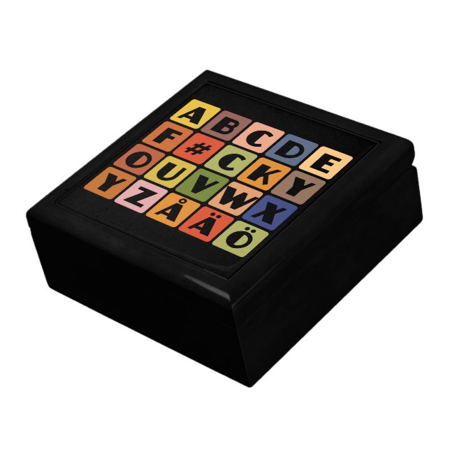 Naughty Alphabets gift / jewelry / trinket box (Side)