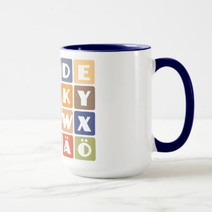 Naughty Alphabets mug – choose style & color