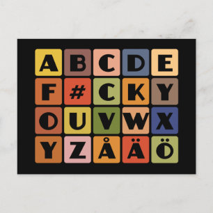 Naughty Alphabets postcard