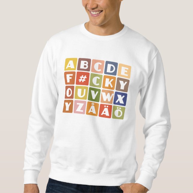 Naughty Alphabets shirt – choose style & color (Front)