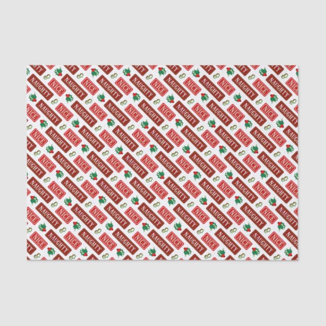 Naughty and Nice Christmas Tissue Paper (Front)