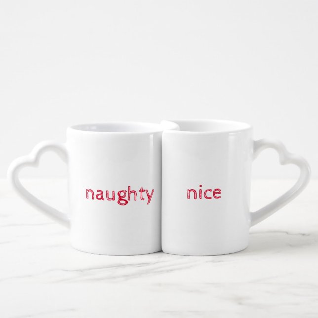 Naughty and Nice Coffee Mug Set (Front Nesting)