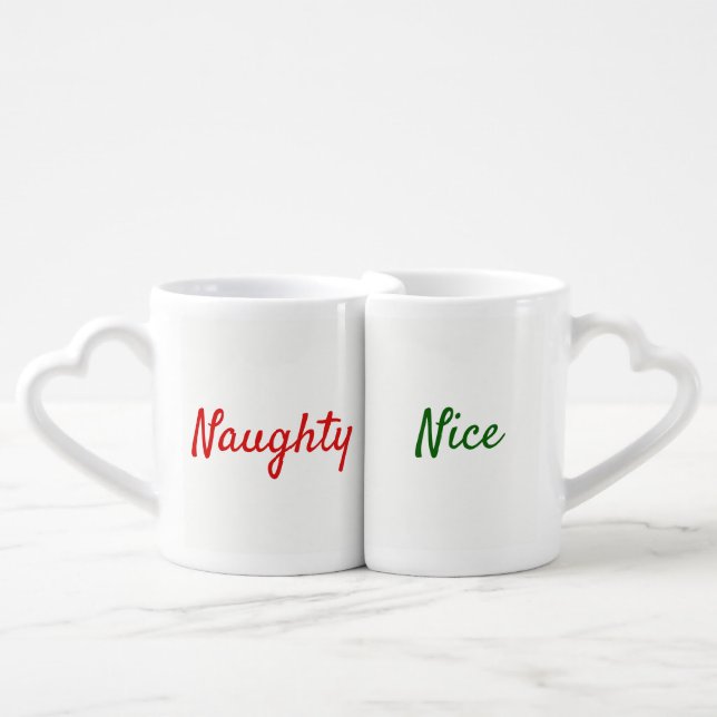 Naughty And Nice Couples Mugs (Front Nesting)