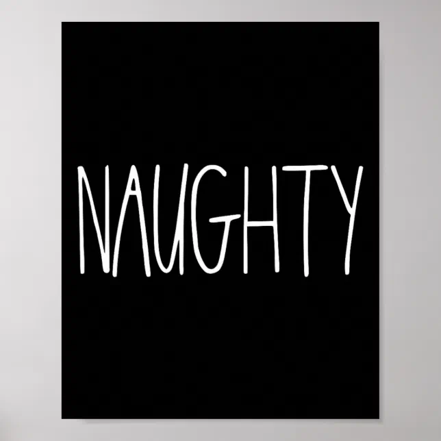 Naughty And Nice Couples S For Christmas Jk Naught Poster | Zazzle