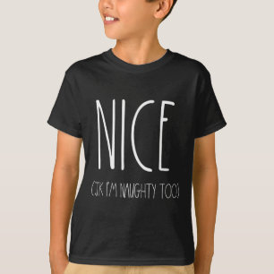 Naughty And Nice Couples Shirts For Christmas Jk N