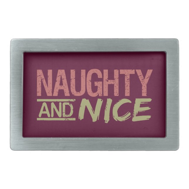 Naughty AND Nice custom belt buckle (Front)