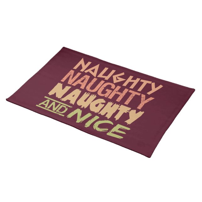 Naughty AND Nice custom placemats (On Table)