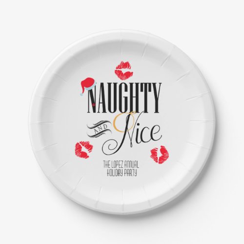 Naughty and Nice Holiday Paper Plates