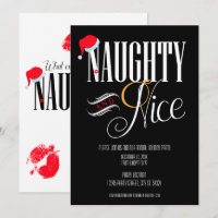 Naughty and Nice Holiday Party Invitations